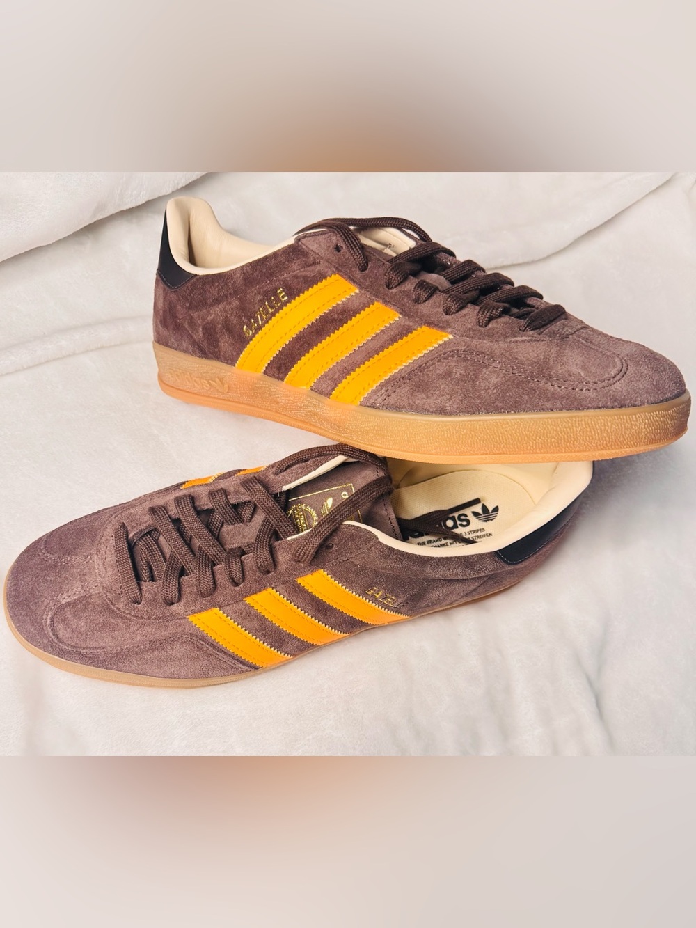 adidas Gazelle Indoor Brown Lucid Tangerine Orange Gum IH9659 - Picture 4 of 6